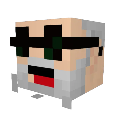 SpamwiseJamkey Minecraft avatar head, 3D render