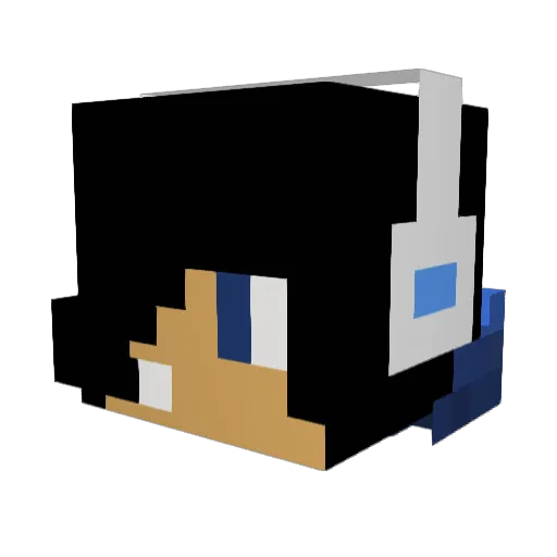 Span Minecraft avatar head, 3D render