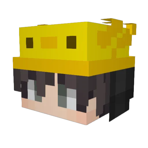 SpanTea Minecraft avatar head, 3D render