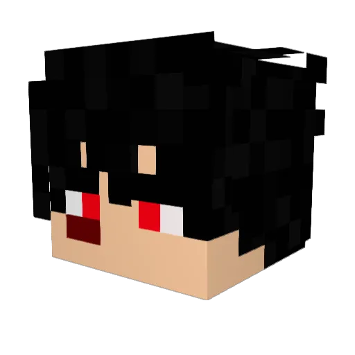 SpancaShota Minecraft avatar head, 3D render
