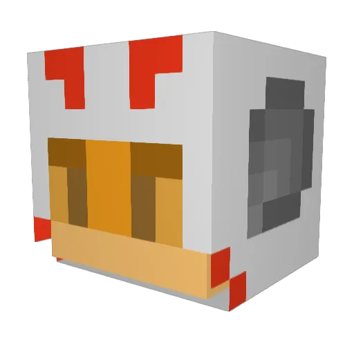 Spang Minecraft avatar head, 3D render