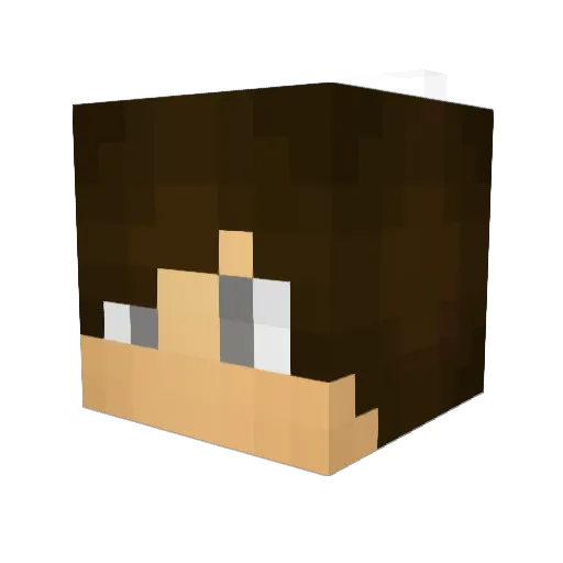 SpangLuther Minecraft avatar head, 3D render