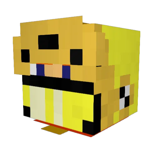 Spaniards Minecraft avatar head, 3D render