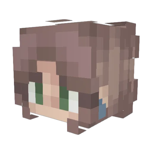 Spanielmad Minecraft avatar head, 3D render