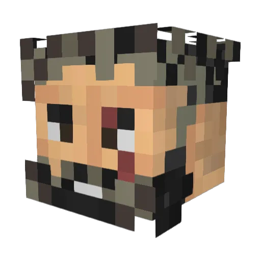 SpanishTeeth Minecraft avatar head, 3D render