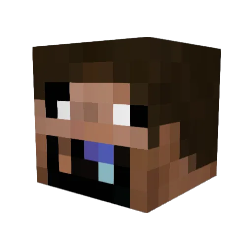 Spankbab Minecraft avatar head, 3D render