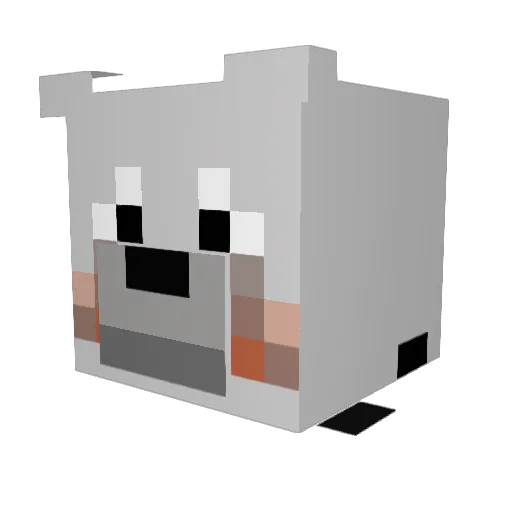 Spankdog22 Minecraft avatar head, 3D render