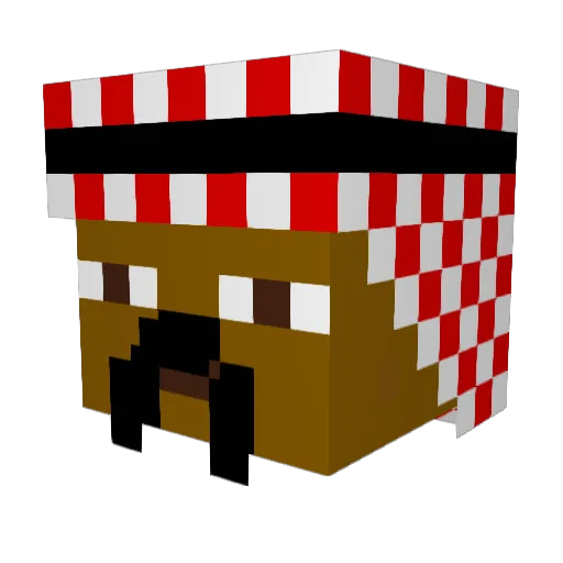 Spankerman Minecraft avatar head, 3D render