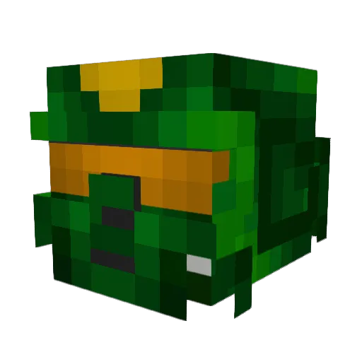 SpankyBack Minecraft avatar head, 3D render