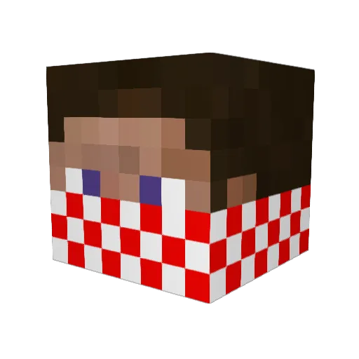 SpankyBuns Minecraft avatar head, 3D render