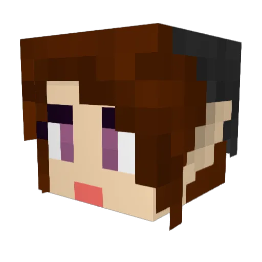 Spannana Minecraft avatar head, 3D render