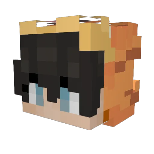 SpanyR Minecraft avatar head, 3D render