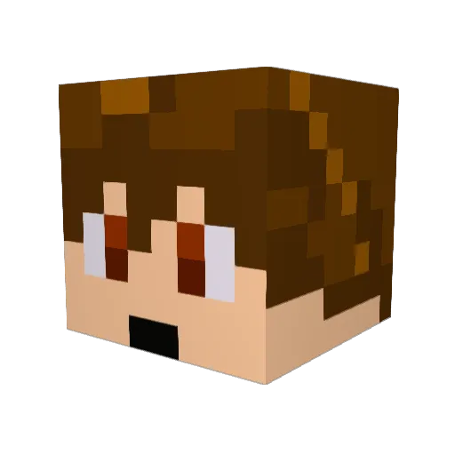 Spar16 Minecraft avatar head, 3D render