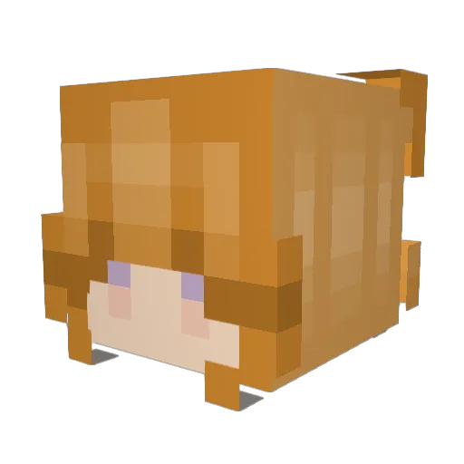 Sparcail Minecraft avatar head, 3D render