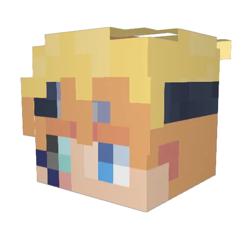 Sparckx Minecraft avatar head, 3D render