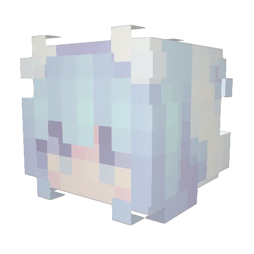SpareMo Minecraft avatar head, 3D render