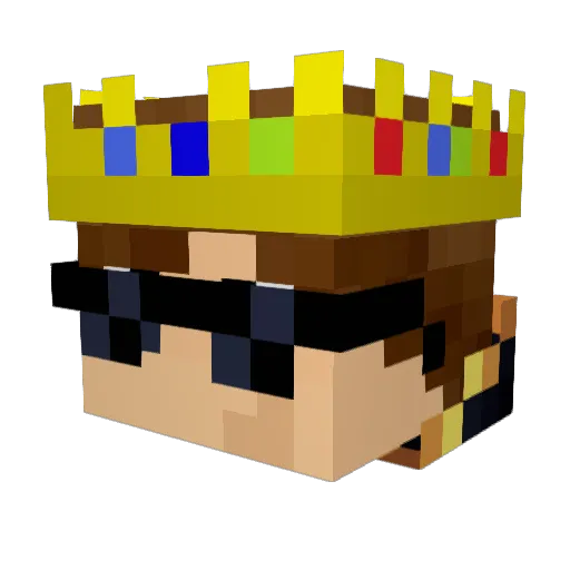 SpareSpade Minecraft avatar head, 3D render