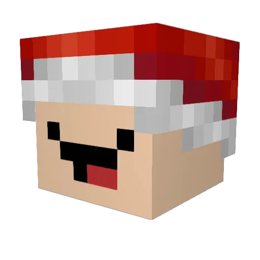 Sparekassen Minecraft avatar head, 3D render