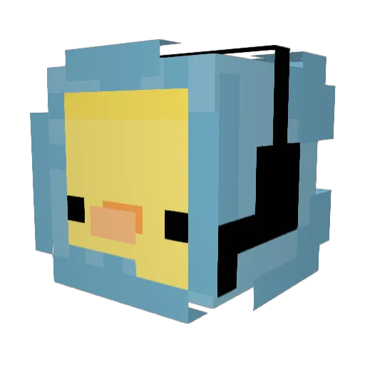 Sparglop Minecraft avatar head, 3D render