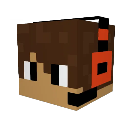 Sparing7 Minecraft avatar head, 3D render