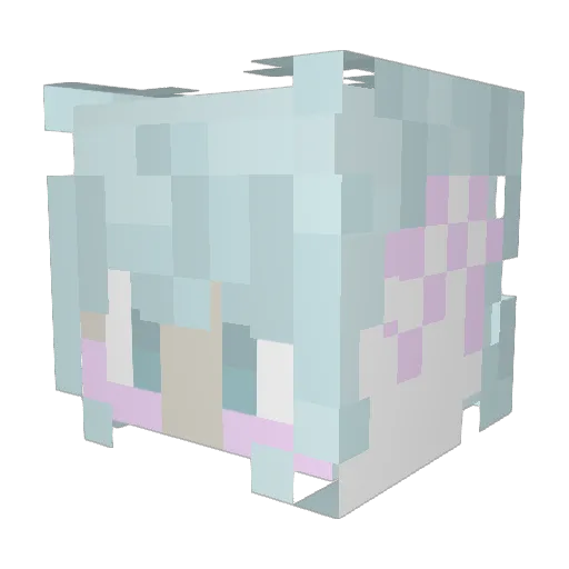 Spark1eQueen Minecraft avatar head, 3D render