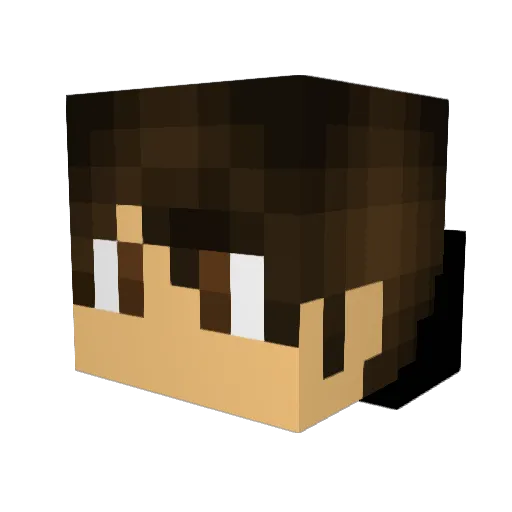 Spark39X Minecraft avatar head, 3D render