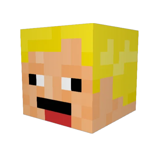 Spark3y Minecraft avatar head, 3D render