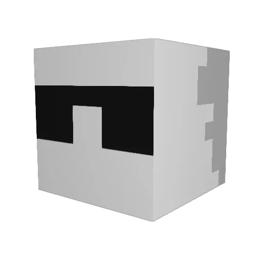 SparkBuster Minecraft avatar head, 3D render