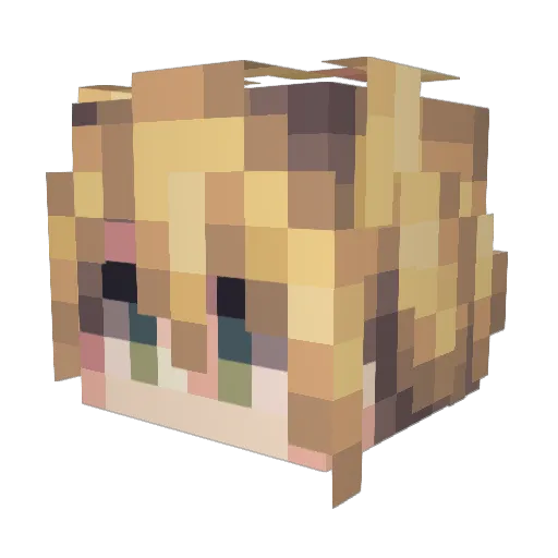 SparkCandy12 Minecraft avatar head, 3D render