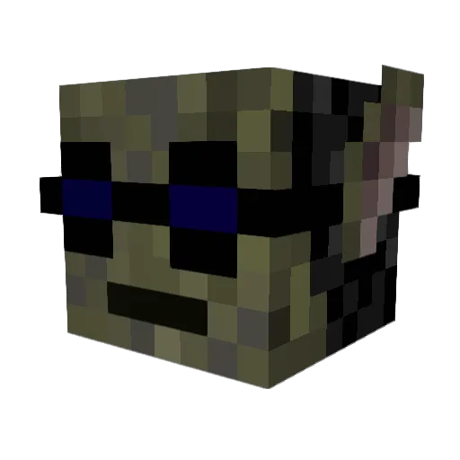 SparkInSpace Minecraft avatar head, 3D render