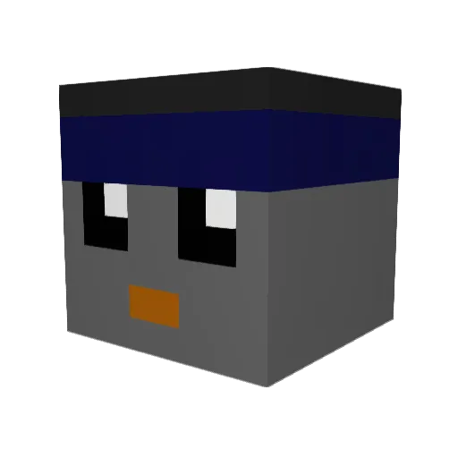 SparkTry Minecraft avatar head, 3D render