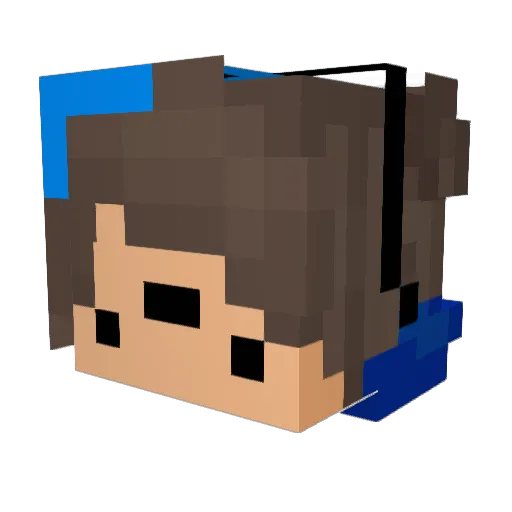 SparkZK Minecraft avatar head, 3D render