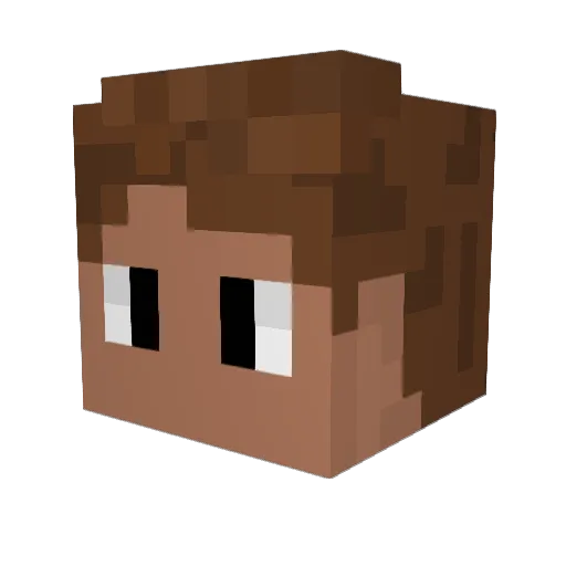 Spark_03 Minecraft avatar head, 3D render