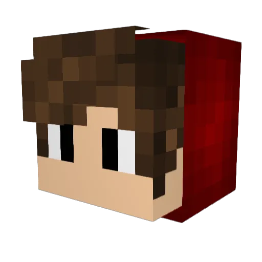 Spark_Tv Minecraft avatar head, 3D render
