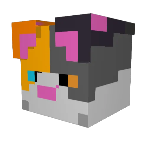 Sparkat150 Minecraft avatar head, 3D render