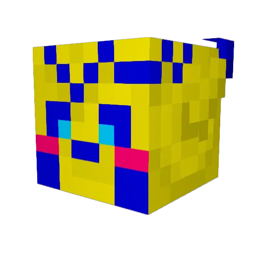 Sparkchu01 Minecraft avatar head, 3D render
