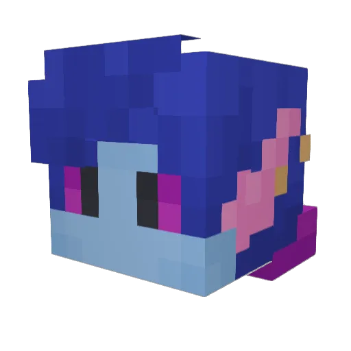SparkedCircuit Minecraft avatar head, 3D render
