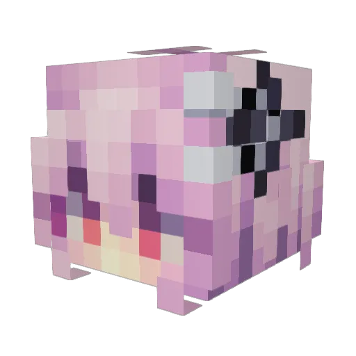 Sparkhh Minecraft avatar head, 3D render