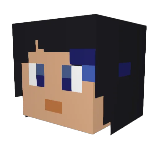 SparkingBlade Minecraft avatar head, 3D render