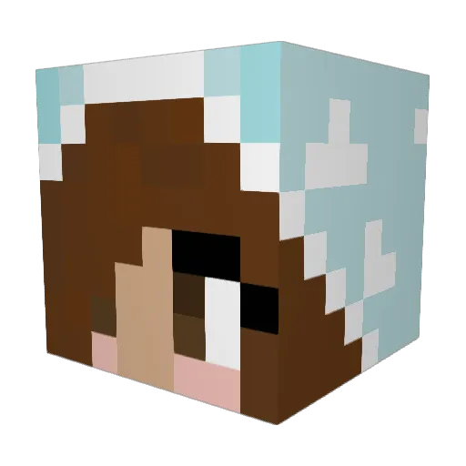 Sparkl3 Minecraft avatar head, 3D render