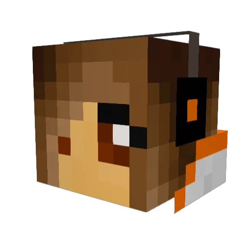 SparkleCreeper Minecraft avatar head, 3D render