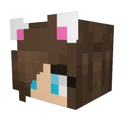 SparkleEllie Minecraft avatar head, 3D render