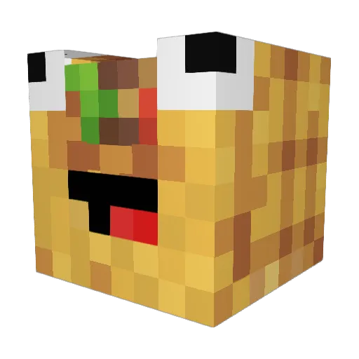 SparkleTacoz Minecraft avatar head, 3D render