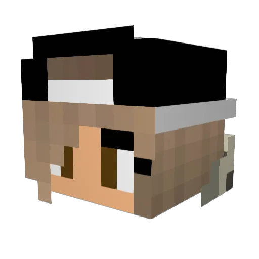 Sparkle_101 Minecraft avatar head, 3D render