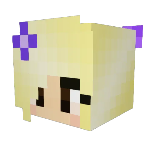Sparklepie Minecraft avatar head, 3D render