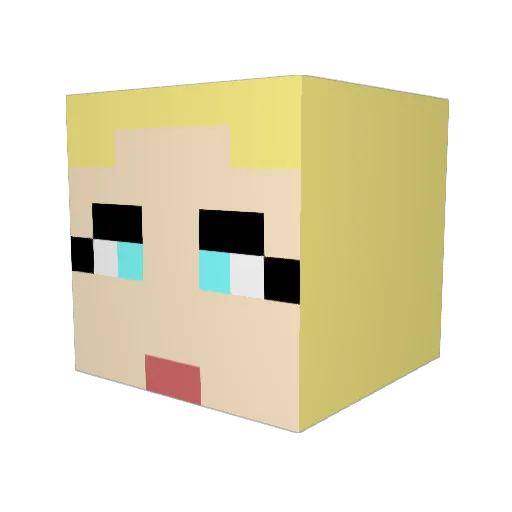 Sparkles7419 Minecraft avatar head, 3D render