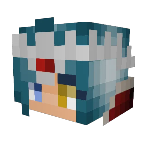 SparklezZ13 Minecraft avatar head, 3D render