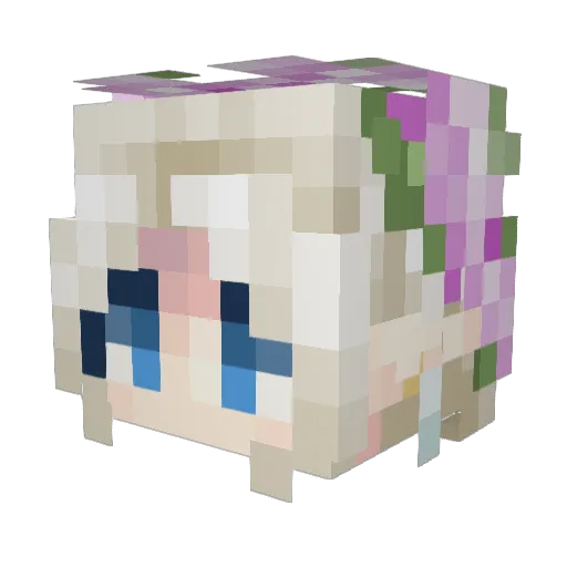 SparklingJewel7 Minecraft avatar head, 3D render