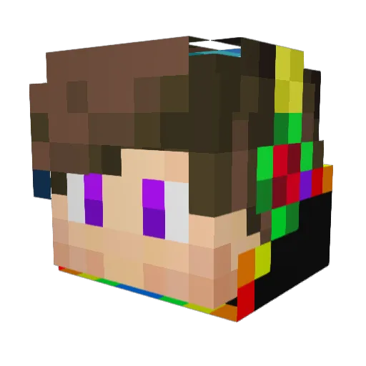 Sparklingtourist Minecraft avatar head, 3D render
