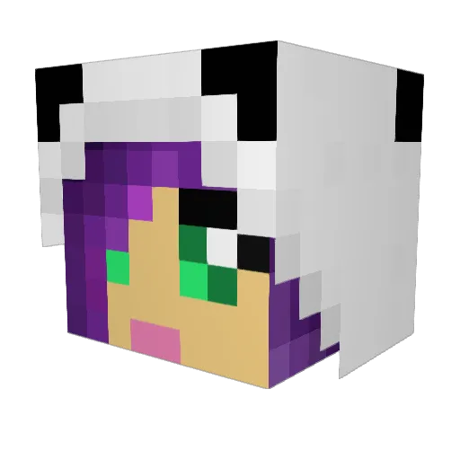 Sparklix Minecraft avatar head, 3D render